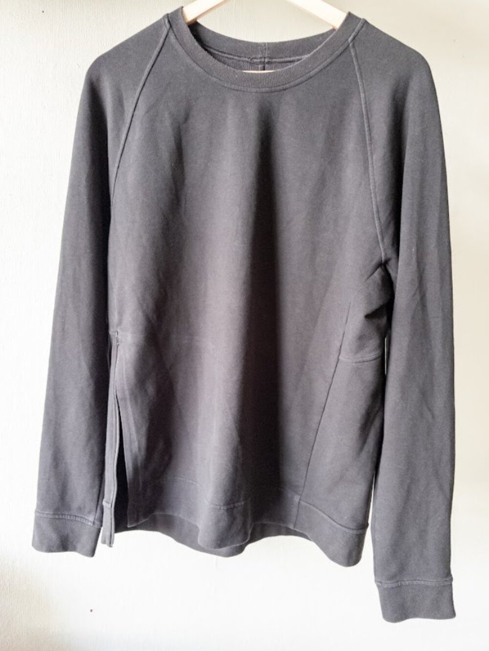 Black Lululemon long sleeve with zipper detail
